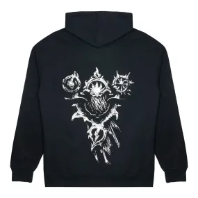 Diablo IV Sorcerer Sigil Black Zip-Up Hoodie