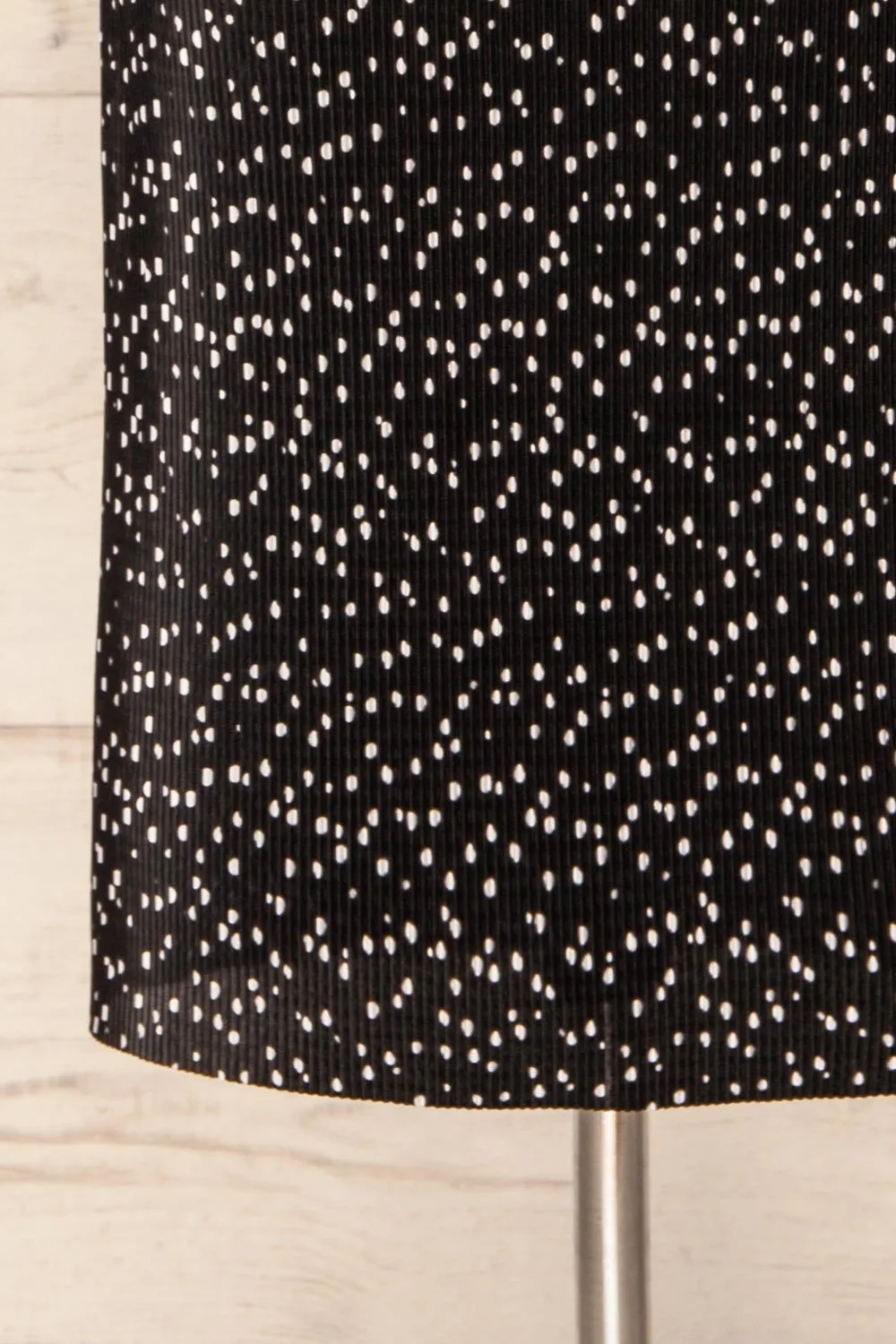 Dimbarasse | Black Patterned Pleated Skirt