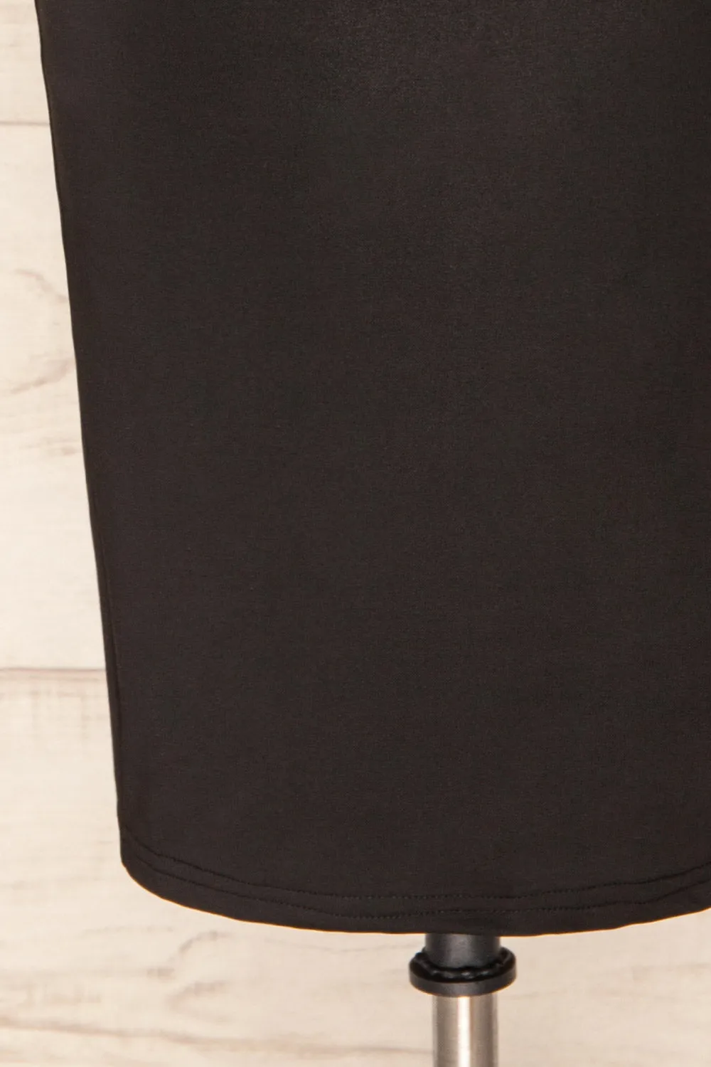 Dorie Black | Bodycon Midi Dress w/ Cutout Detail