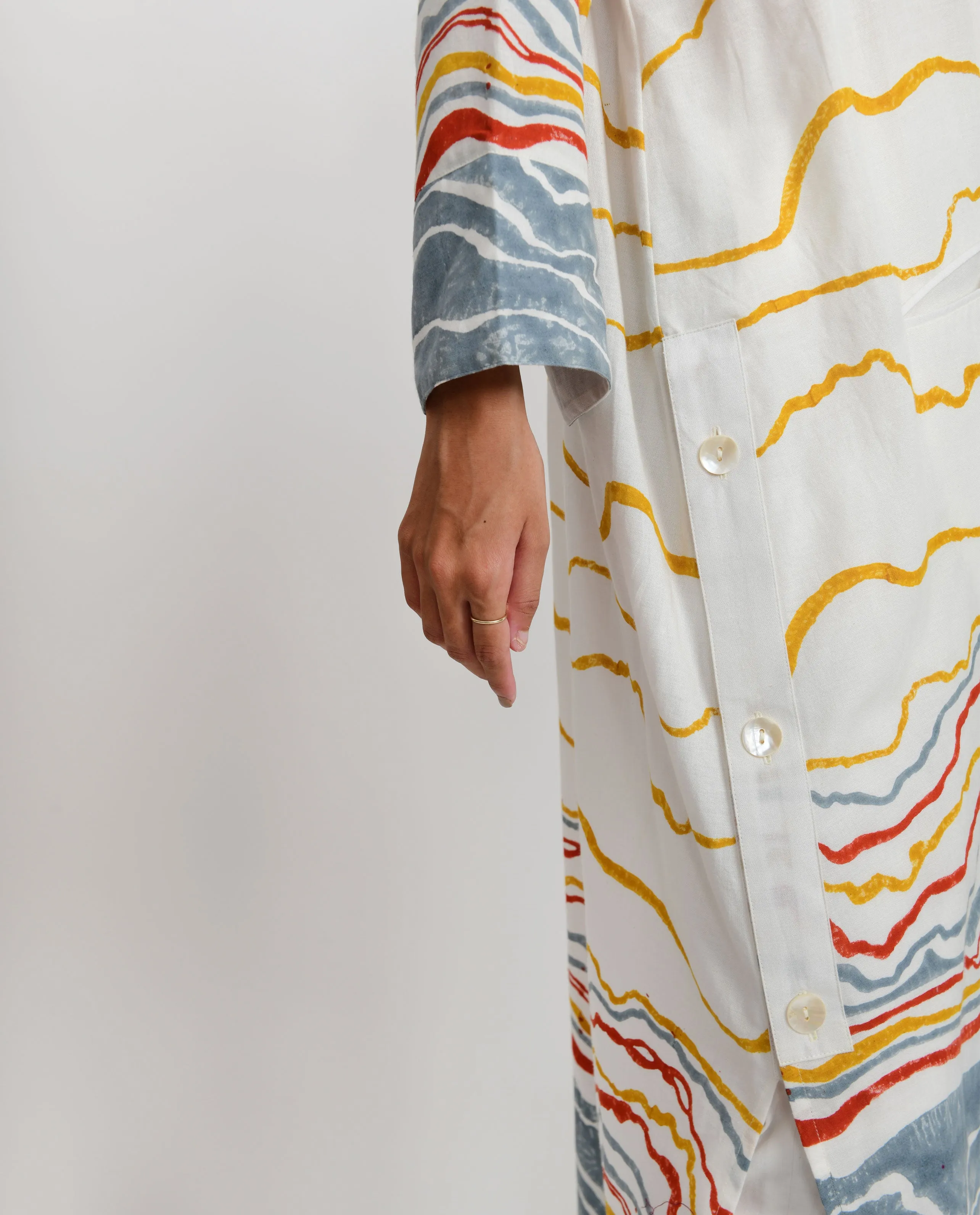 EARTH FOSSIL SIDE OPEN DRESS