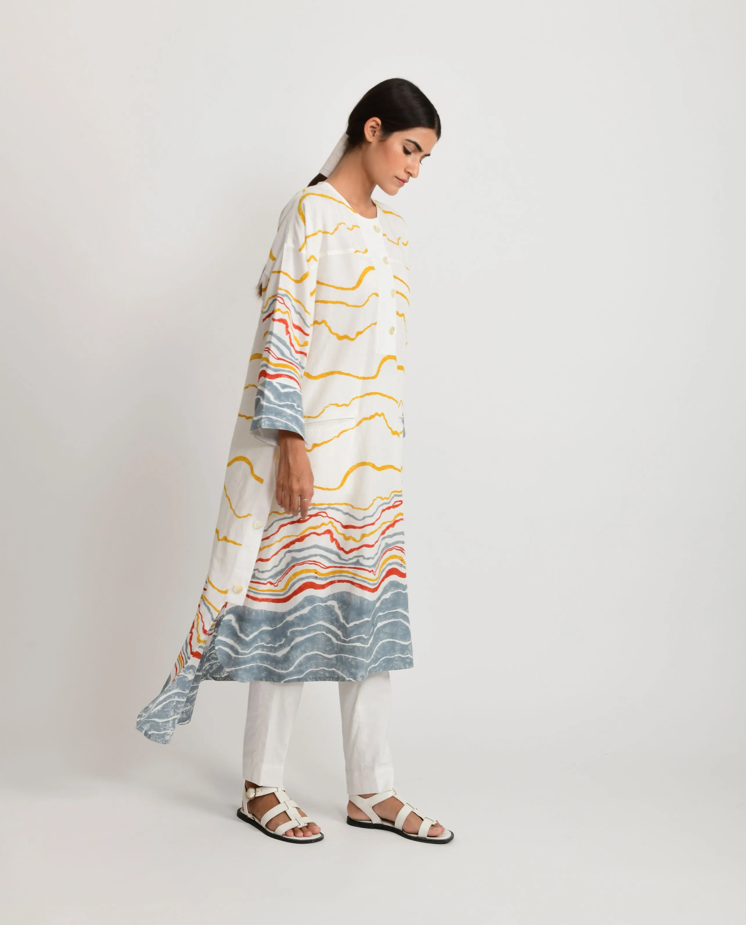 EARTH FOSSIL SIDE OPEN DRESS