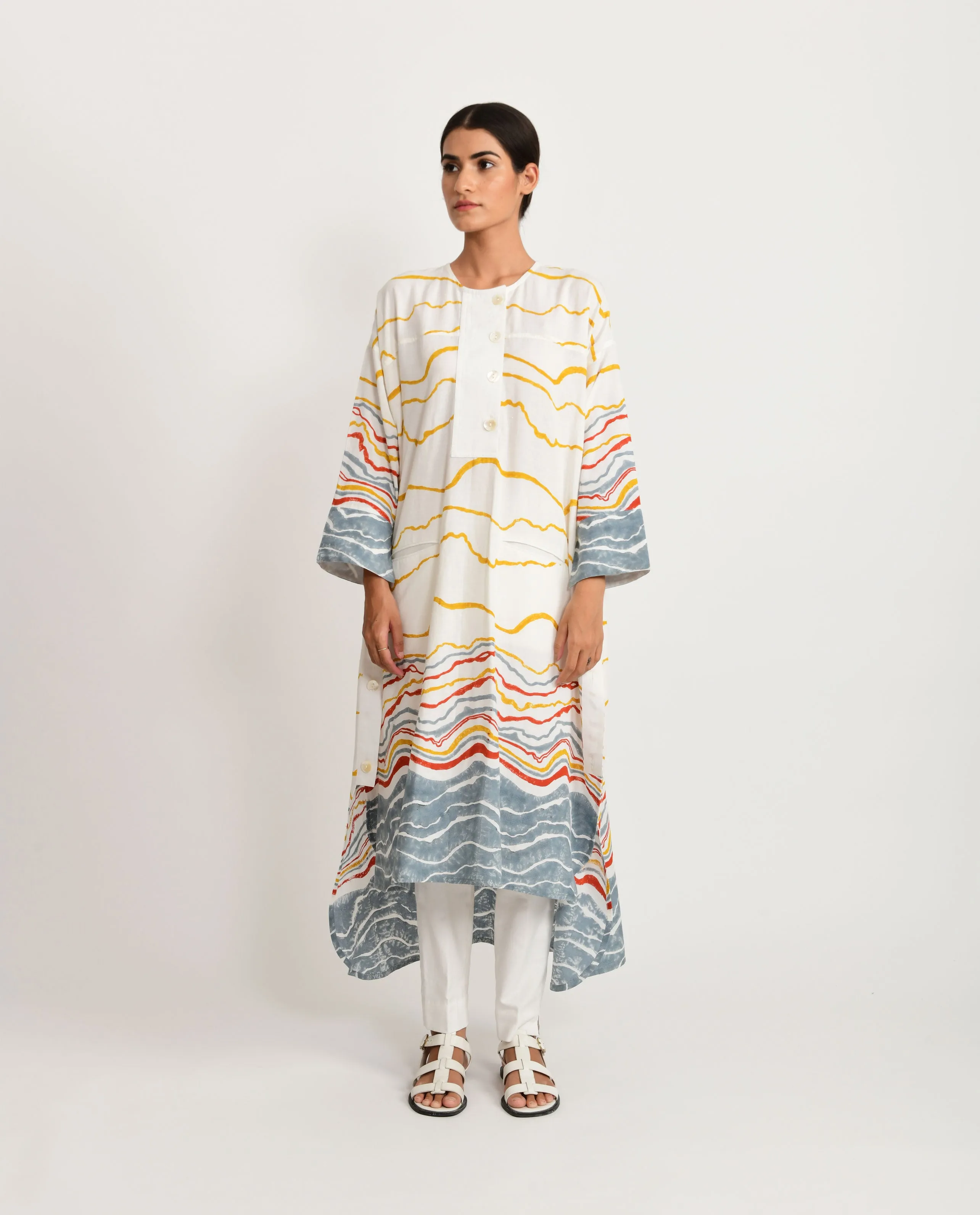 EARTH FOSSIL SIDE OPEN DRESS