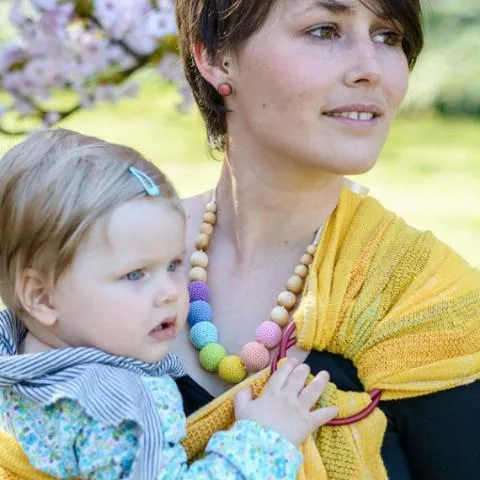 FrejaToys Pastel Sorbetto Rainbow Nursing Necklace