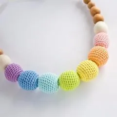 FrejaToys Pastel Sorbetto Rainbow Nursing Necklace