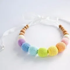 FrejaToys Pastel Sorbetto Rainbow Nursing Necklace