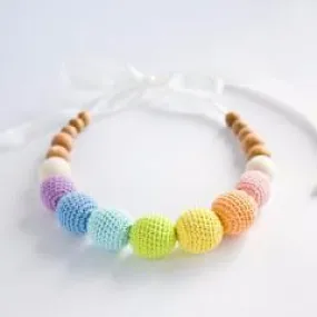 FrejaToys Pastel Sorbetto Rainbow Nursing Necklace