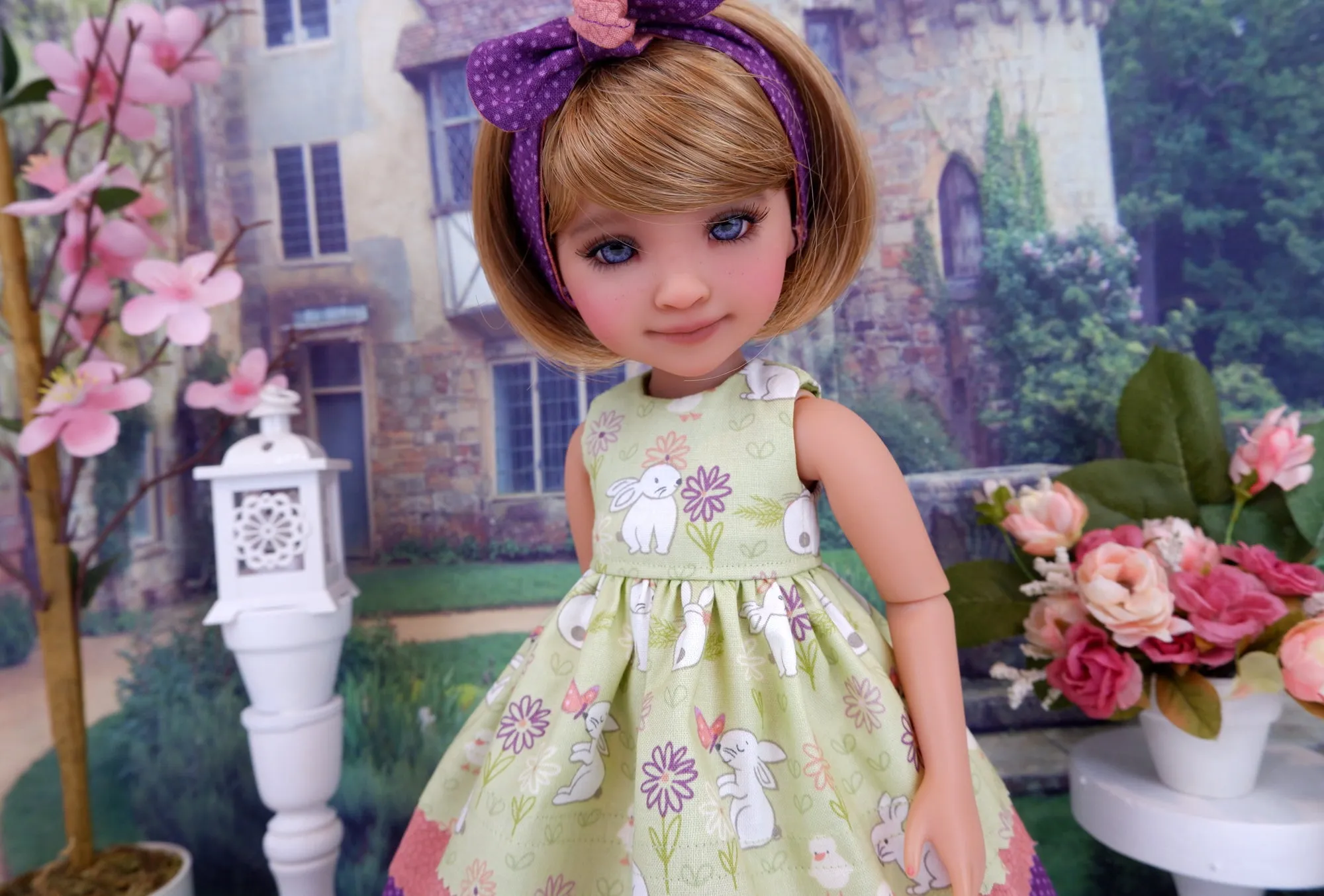 Garden Cottontail - dress with boots for Ruby Red Fashion Friends doll