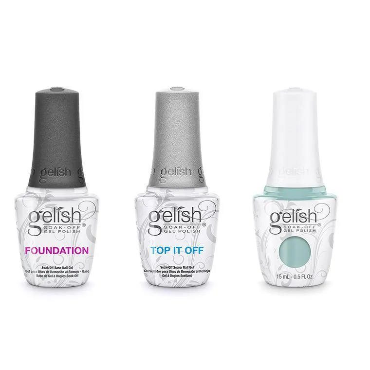 Gelish Combo - Base, Top & Sea Foam