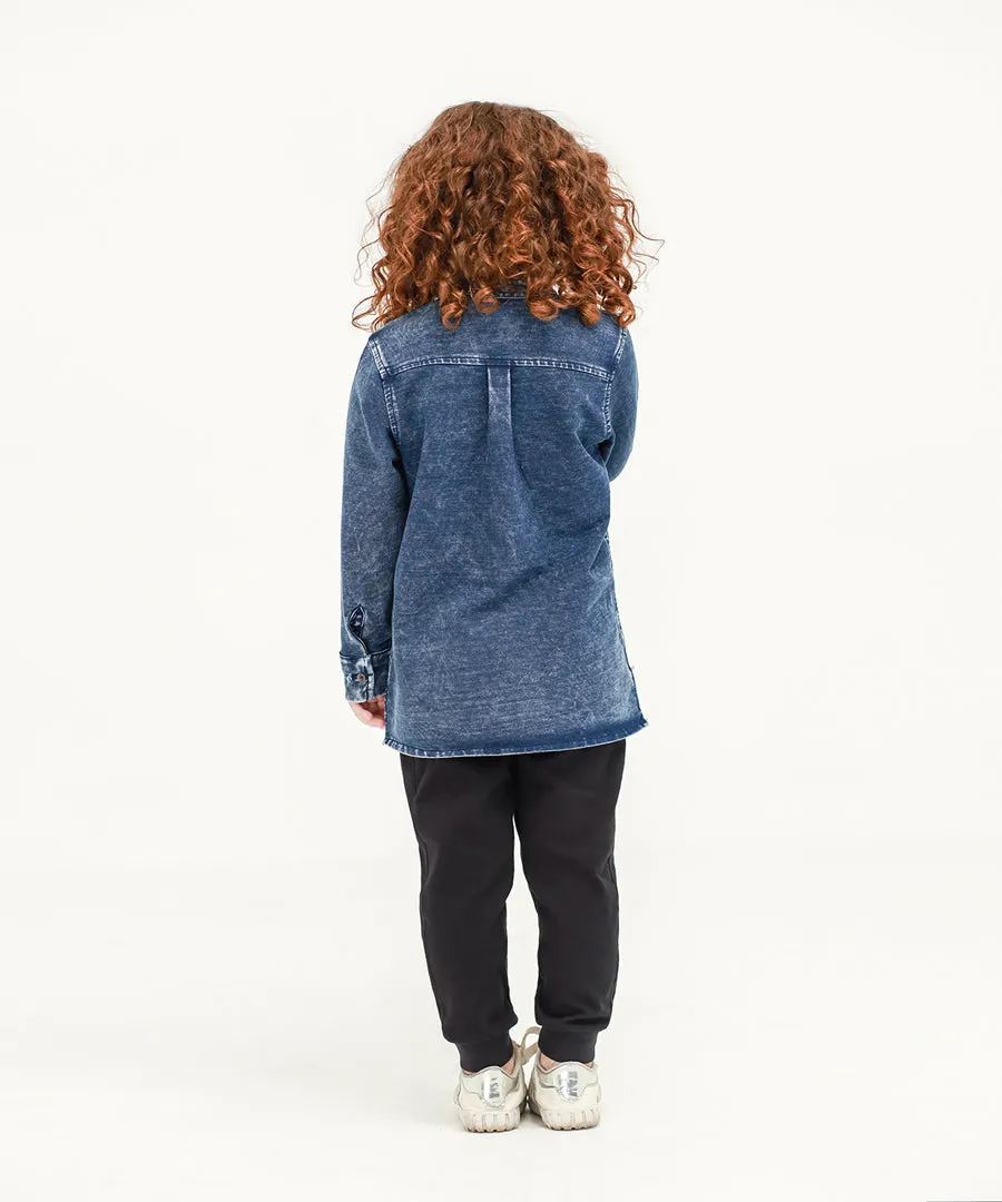 Girls' Denim Tunic Shirt