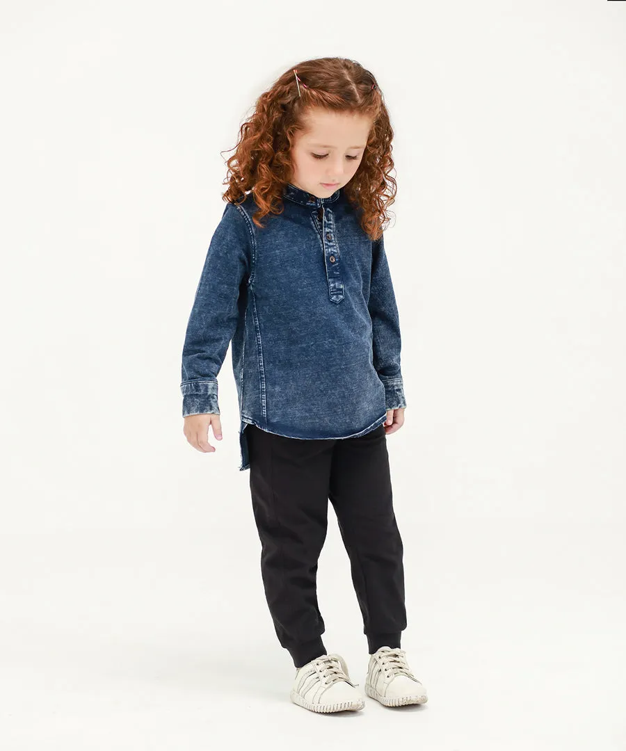 Girls' Denim Tunic Shirt