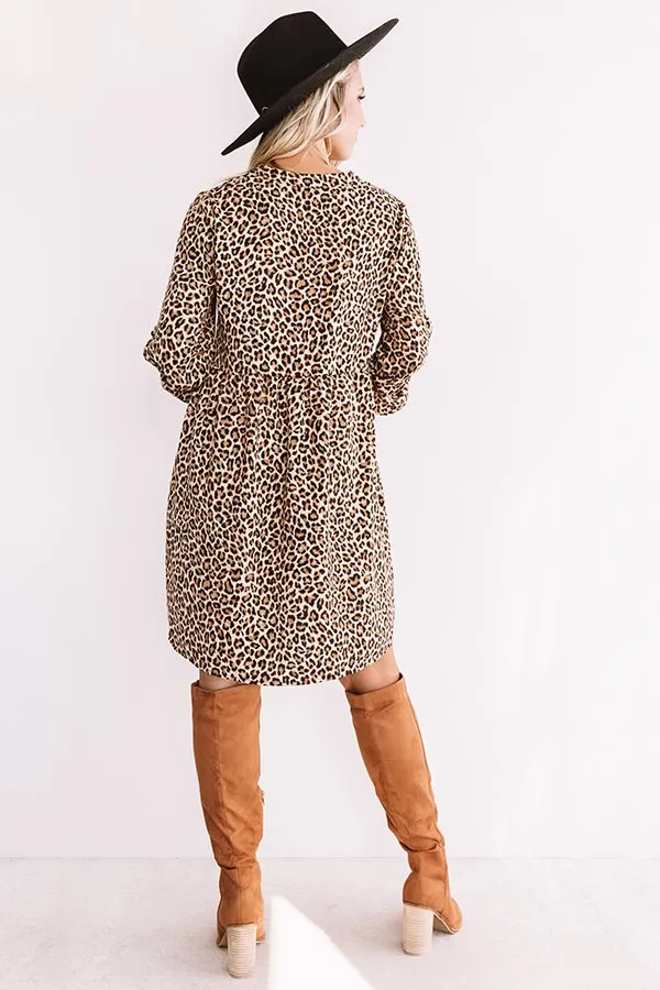 Girly Girl Leopard Babydoll Dress