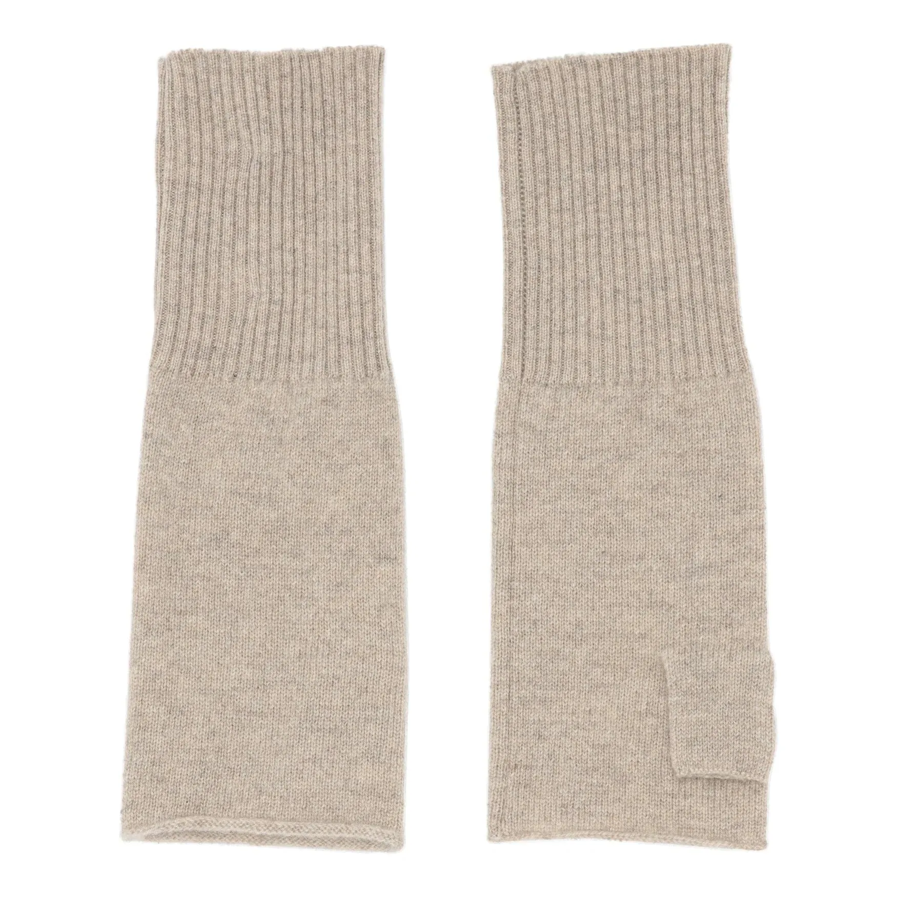 GLOVE FINGERLESS CASHMERE | SAND MELANGE