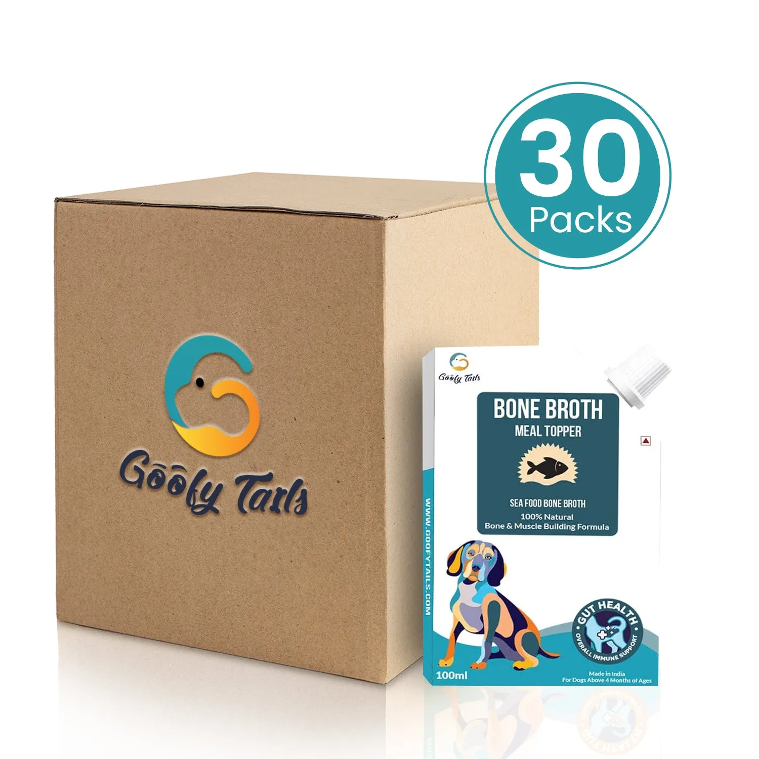 Goofy Tails Sea Food Bone Broth for Dogs and Puppies
