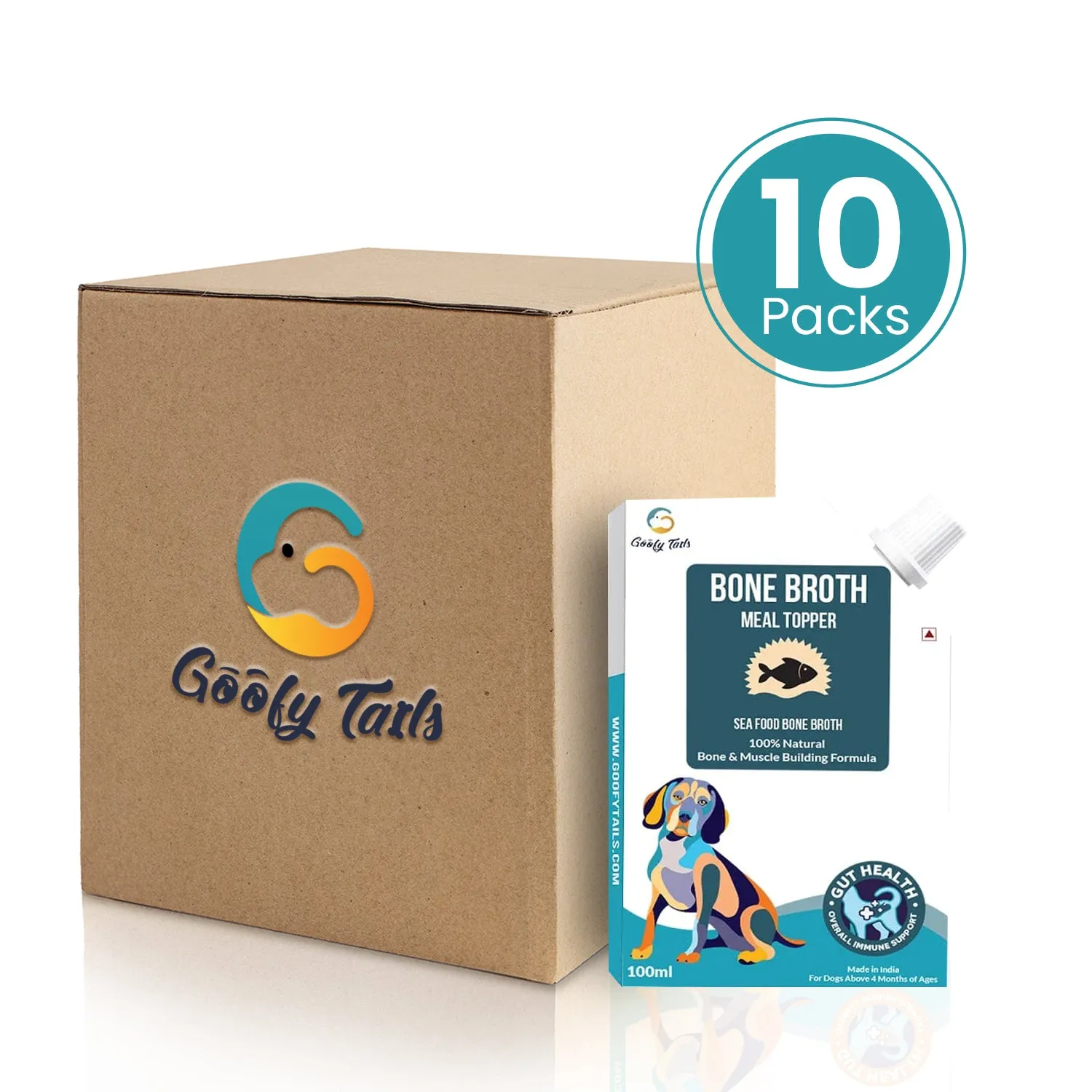 Goofy Tails Sea Food Bone Broth for Dogs and Puppies
