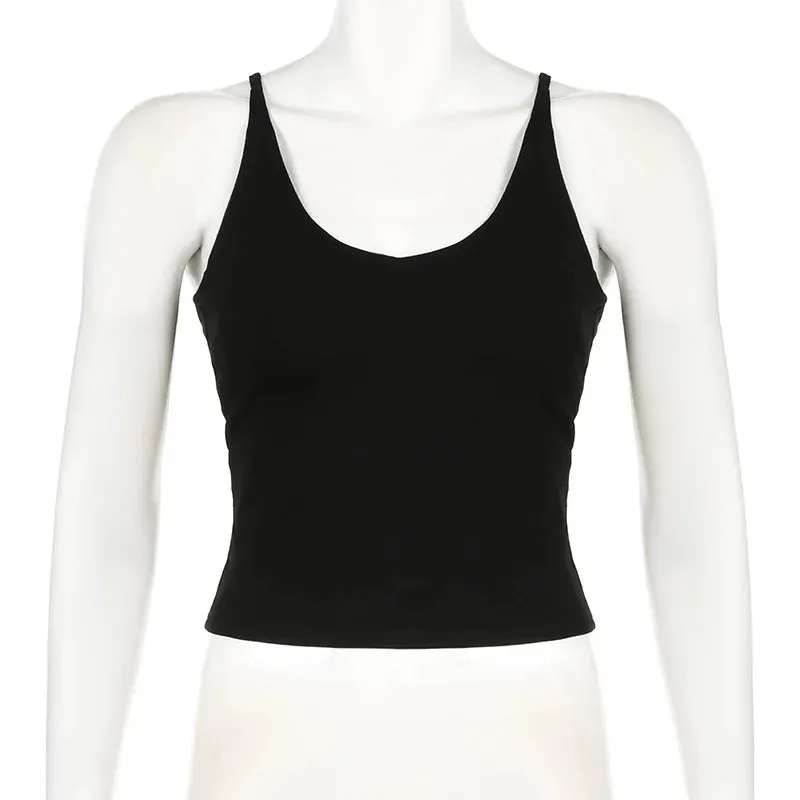 Gothic Cross Bandage Design Backless Strappy Tank Top