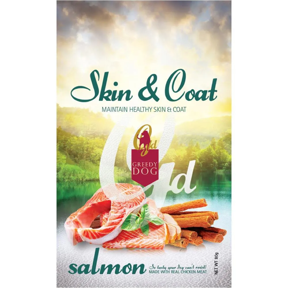 Greedy Dog Skin & Coat Salmon Dog Treat 80g