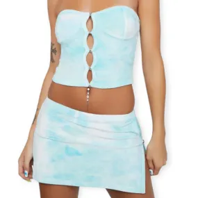 Halter Crop Top and Mini Skirt Summer Outfit