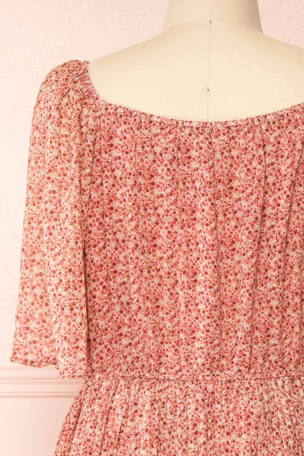 Hateya | Plus Size Short Sleeve Floral Midi Dress