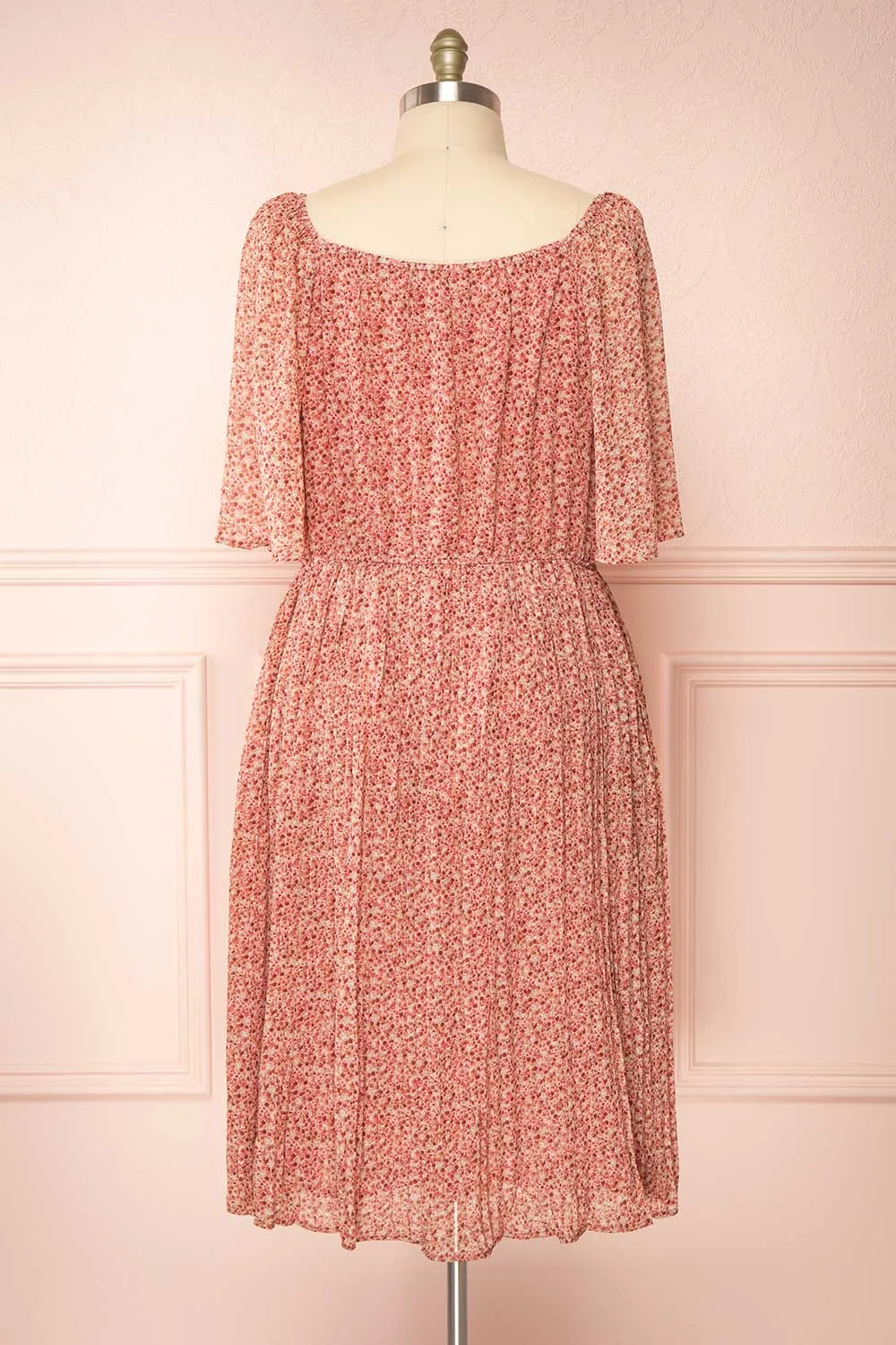 Hateya | Plus Size Short Sleeve Floral Midi Dress