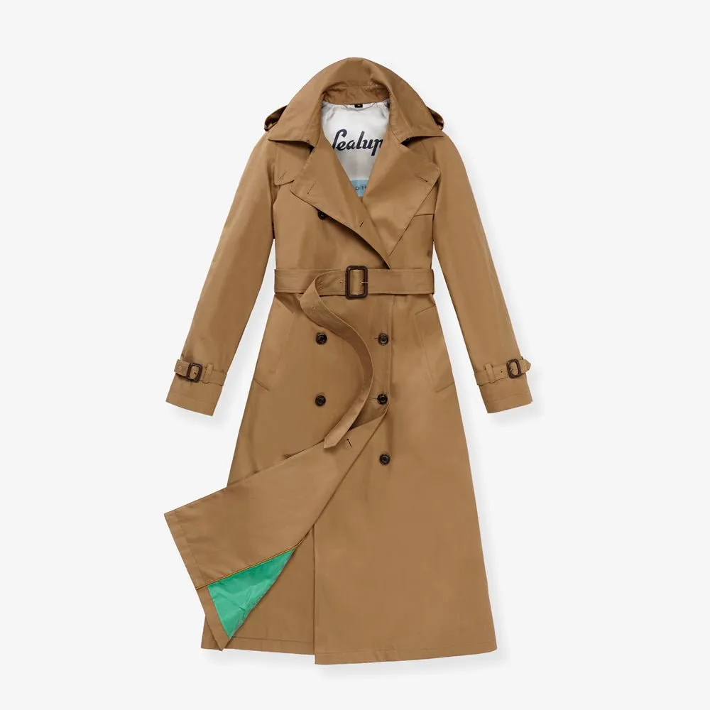 HENRY SARTORIAL X SEALUP Long Trench Coat CAMEL REG