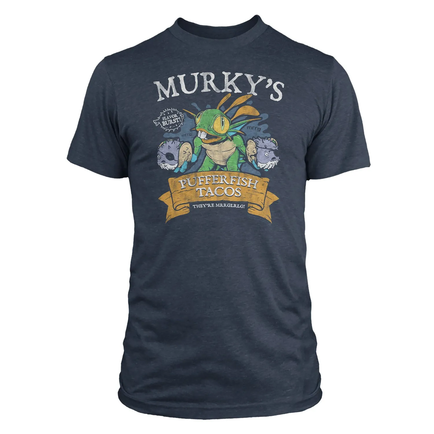 Heroes of the Storm Murky's Puffer Fish Tacos Navy Heather T-Shirt