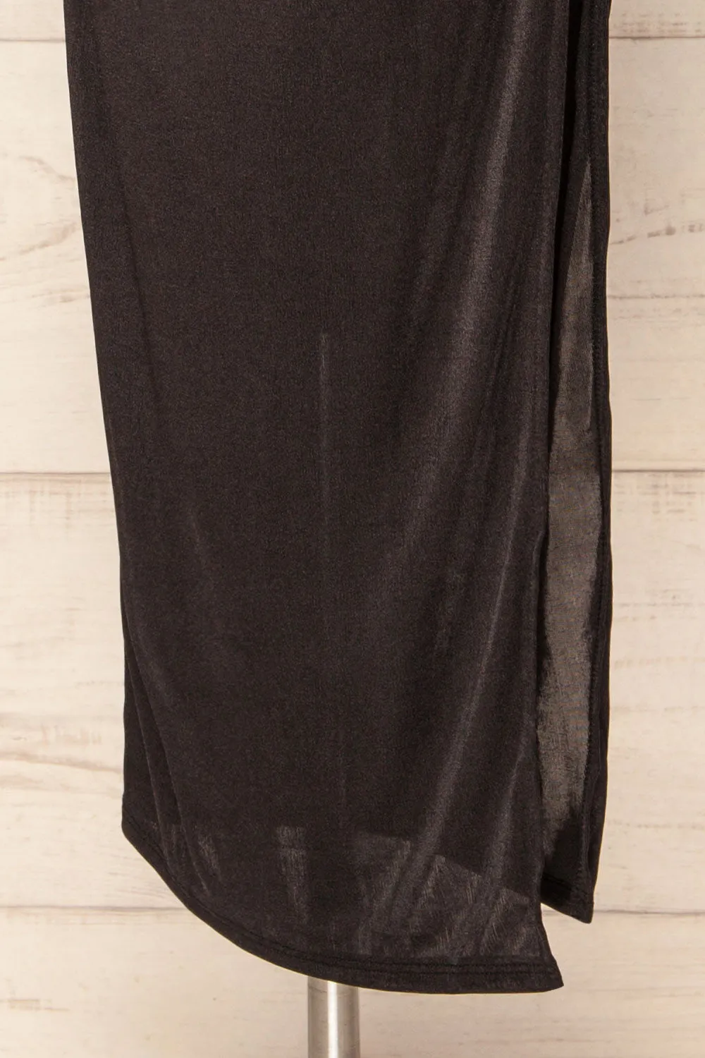 Honfleur | Black Sleeveless Midi Dress