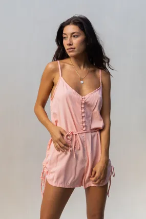 Hudson Romper in Peach