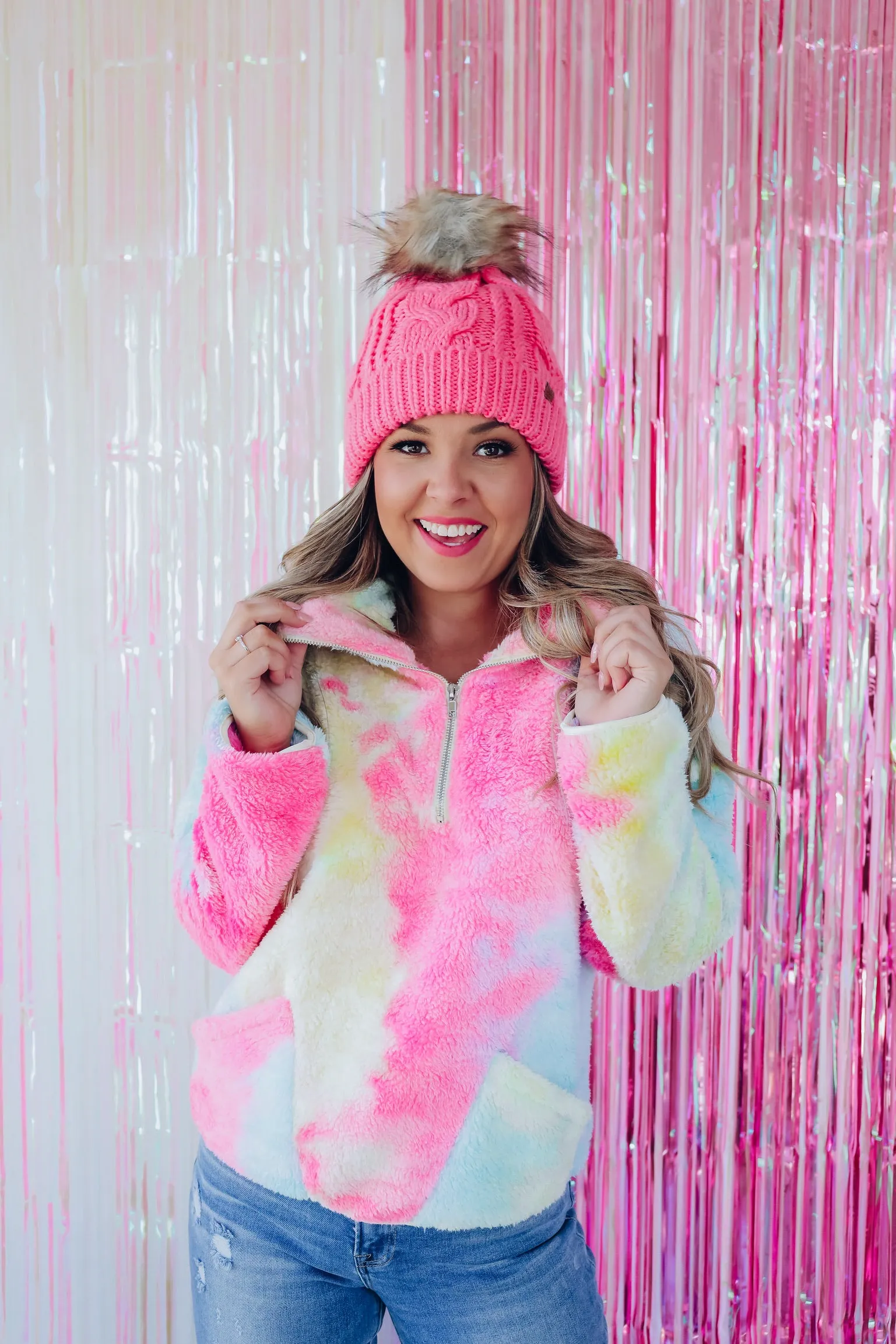 It's So Fluffy Pullover Sherpa - Pastel