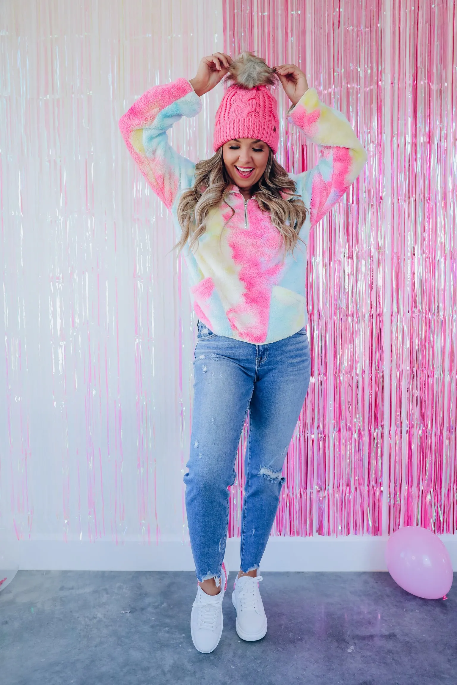 It's So Fluffy Pullover Sherpa - Pastel
