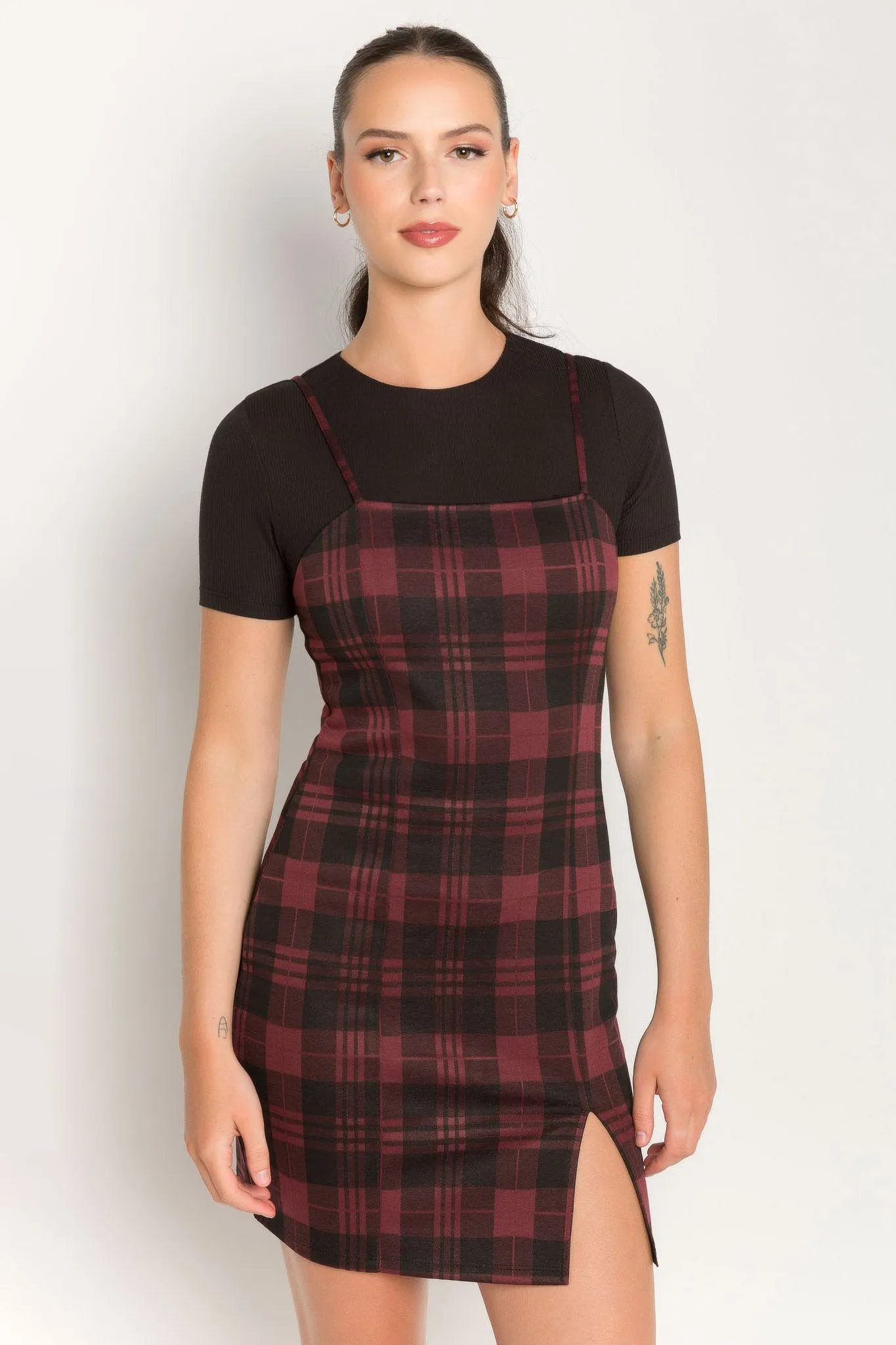 Jillian Plaid Jacquard Bodycon Mini Dress