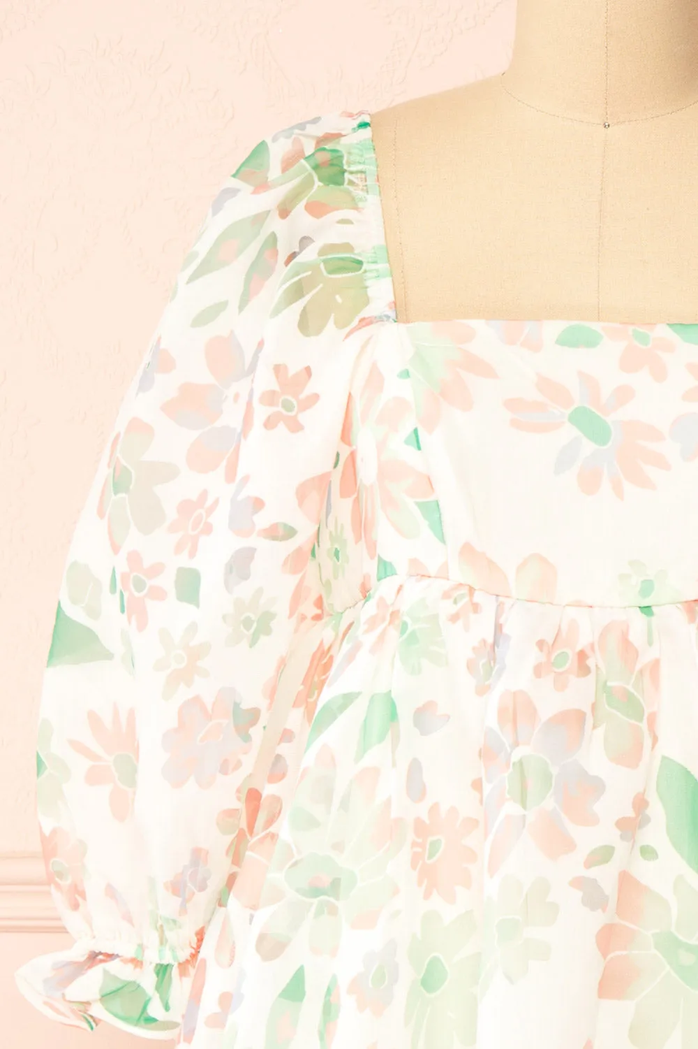 Jiselle | Short Floral Babydoll Dress