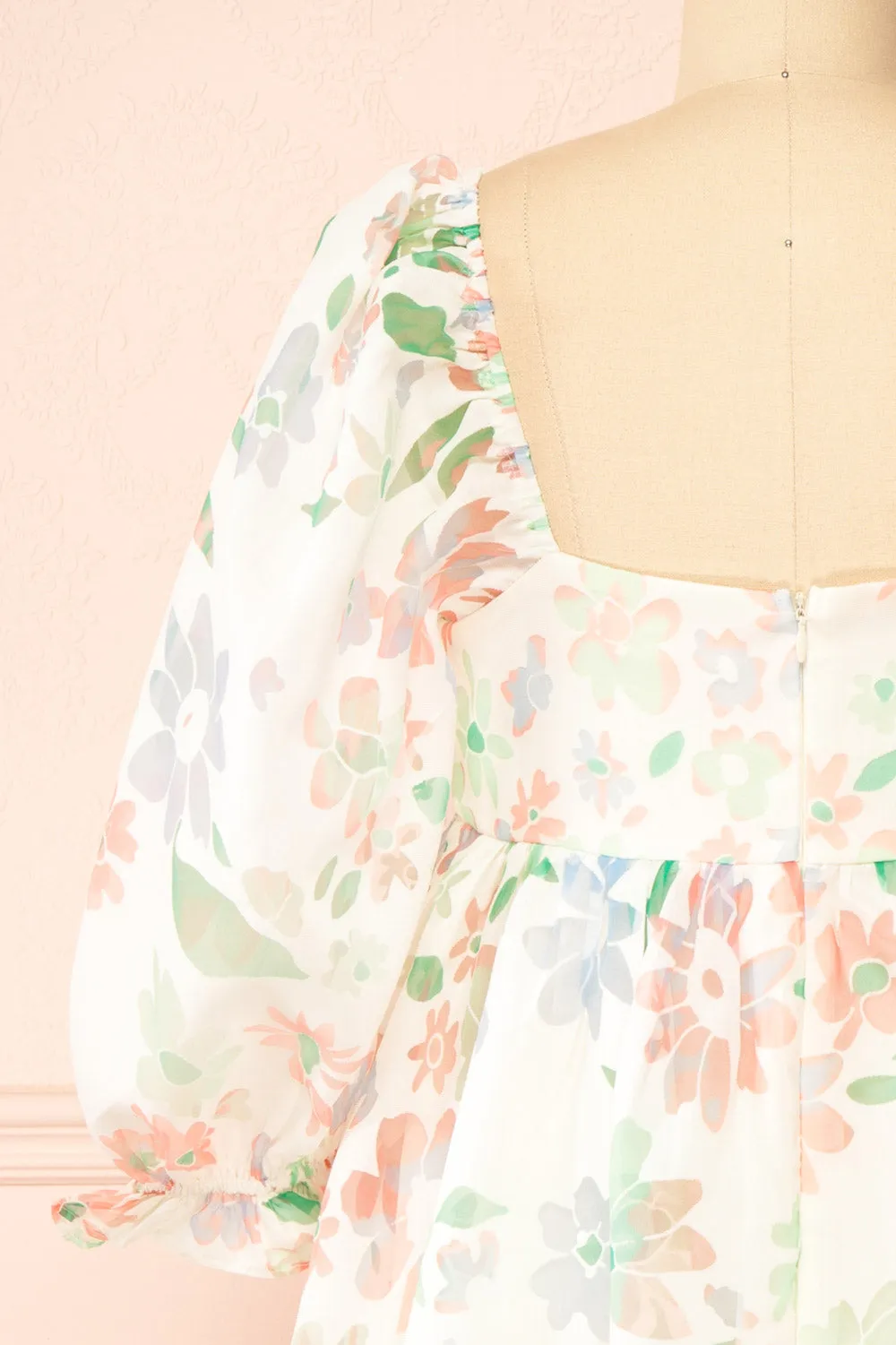 Jiselle | Short Floral Babydoll Dress