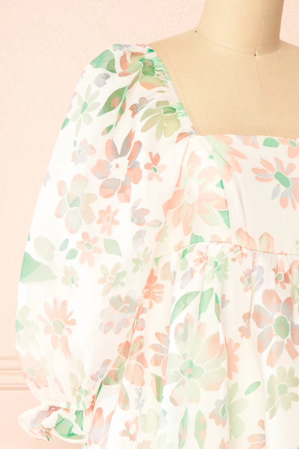 Jiselle | Short Floral Babydoll Dress