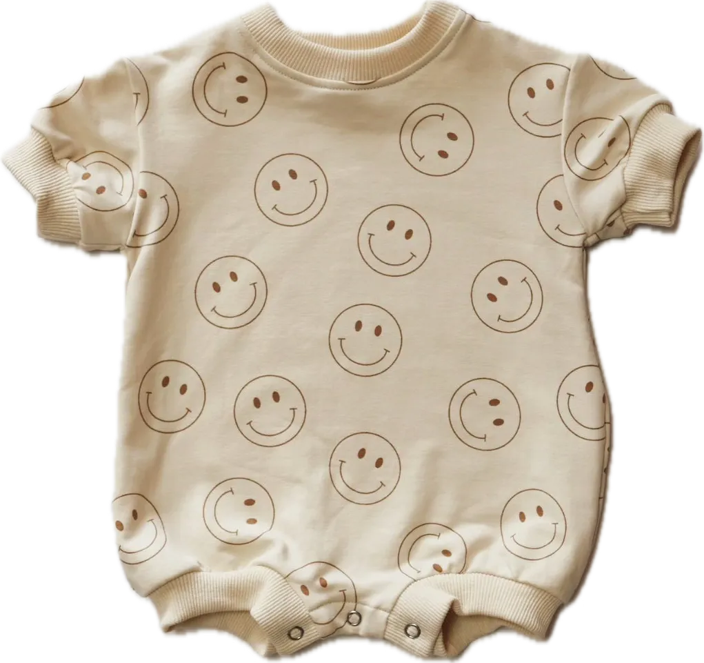 Just Smile Ivory | Short Sleeve Romper