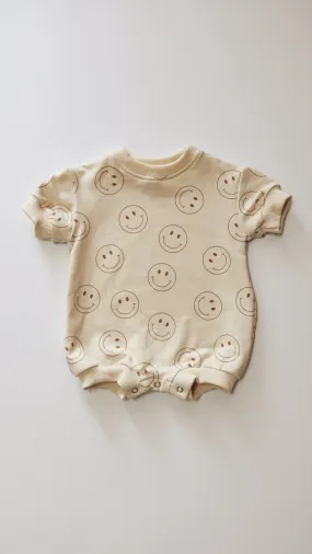 Just Smile Ivory | Short Sleeve Romper