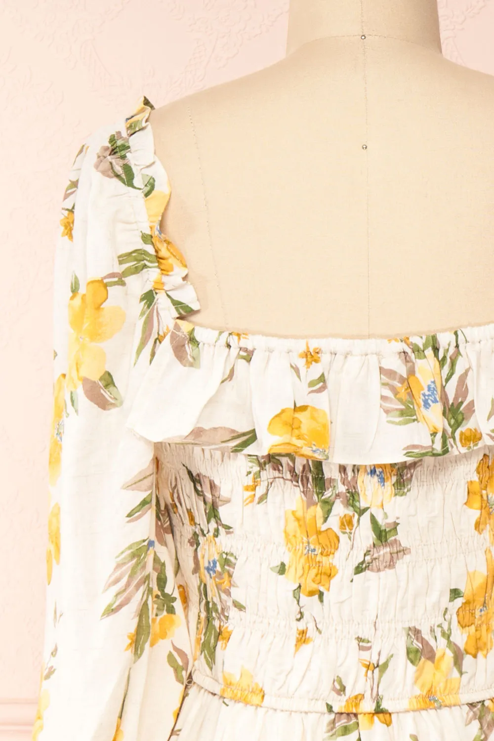 Karina | Empire Waist Floral Midi Dress