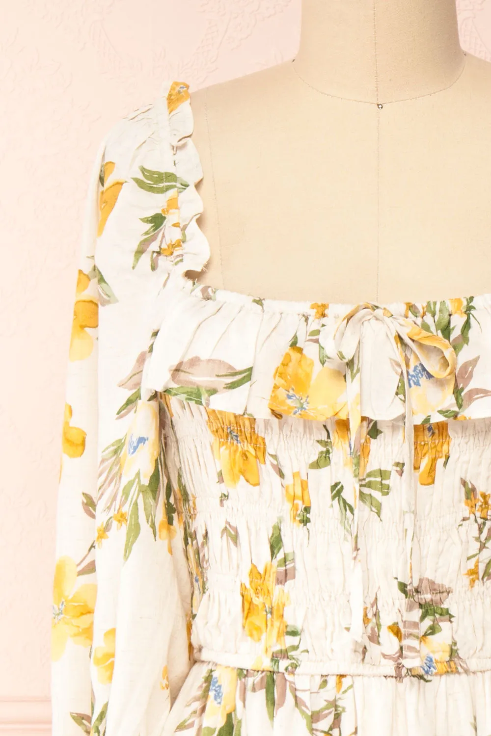 Karina | Empire Waist Floral Midi Dress