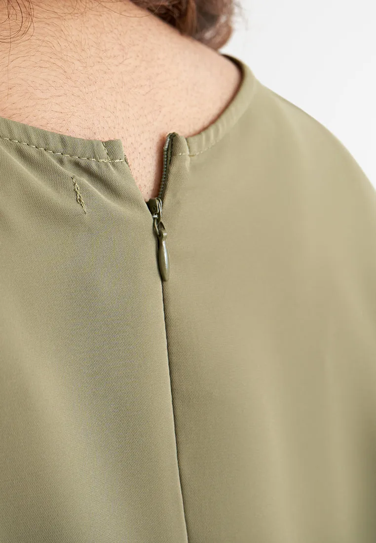 Lanika Smooth Long Tunic Top - Green