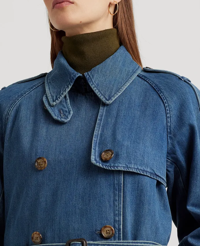 Lauren Ralph Lauren Denim Trench Coat