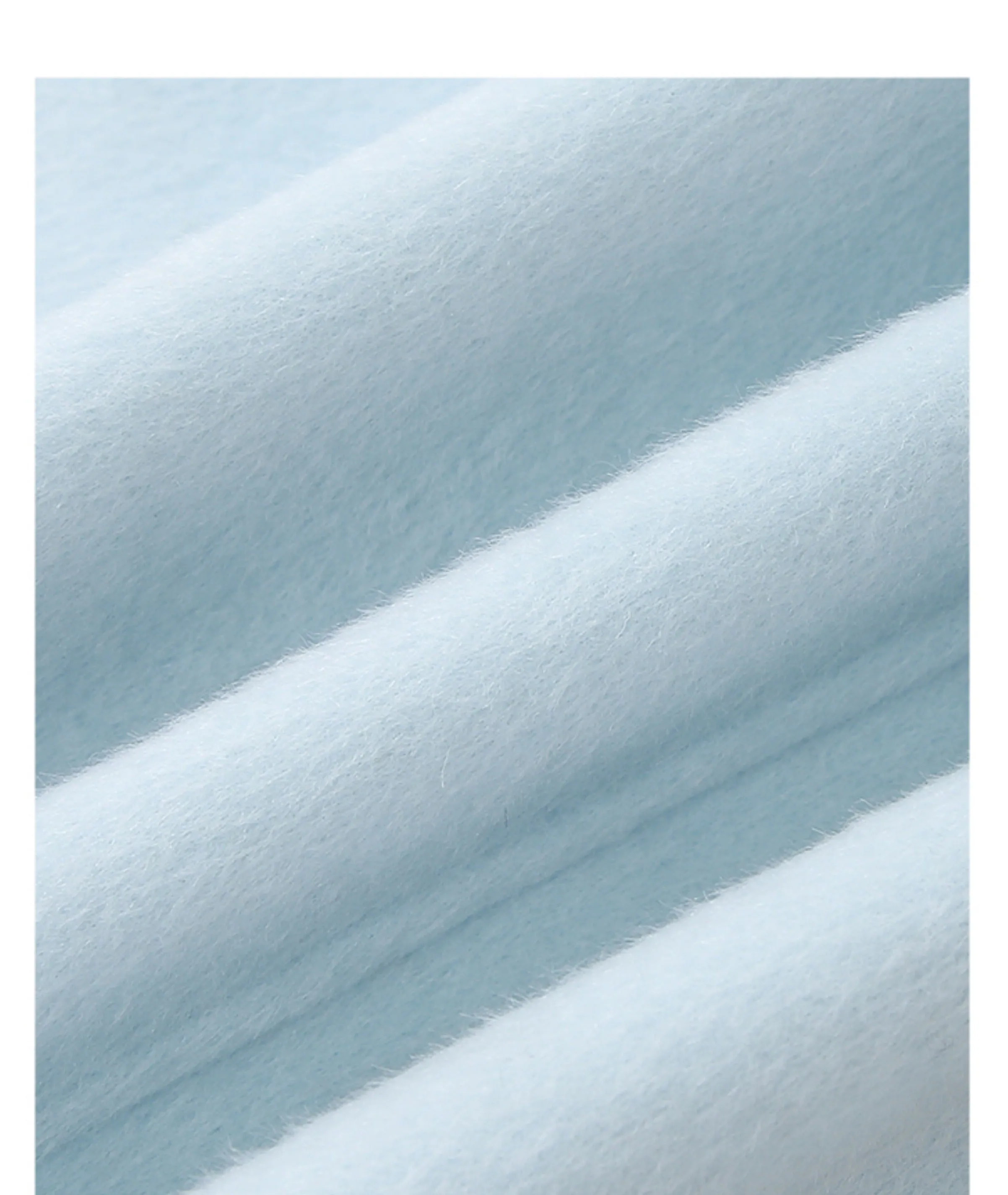 LEDIM W pastel blue contrasting cocoon woolen coat - Save