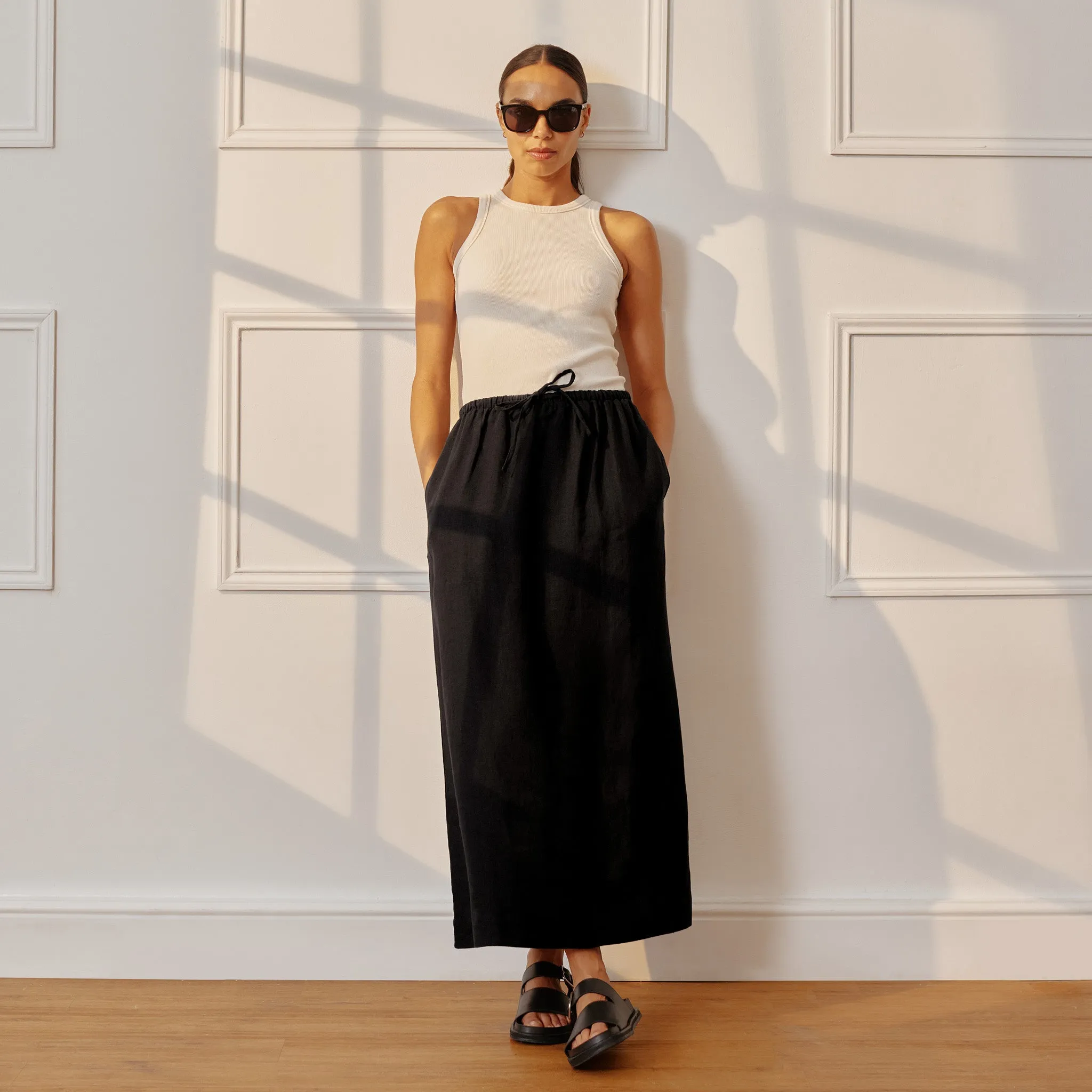 Linen Skirt by Albaray