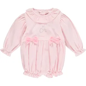 LITTLE A - Eilidh Baby Cord Romper - Baby Pink