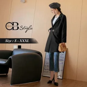 LONGLINE SUIT COLLAR TUNIC LONG SLEEVE SUIT JACKETS