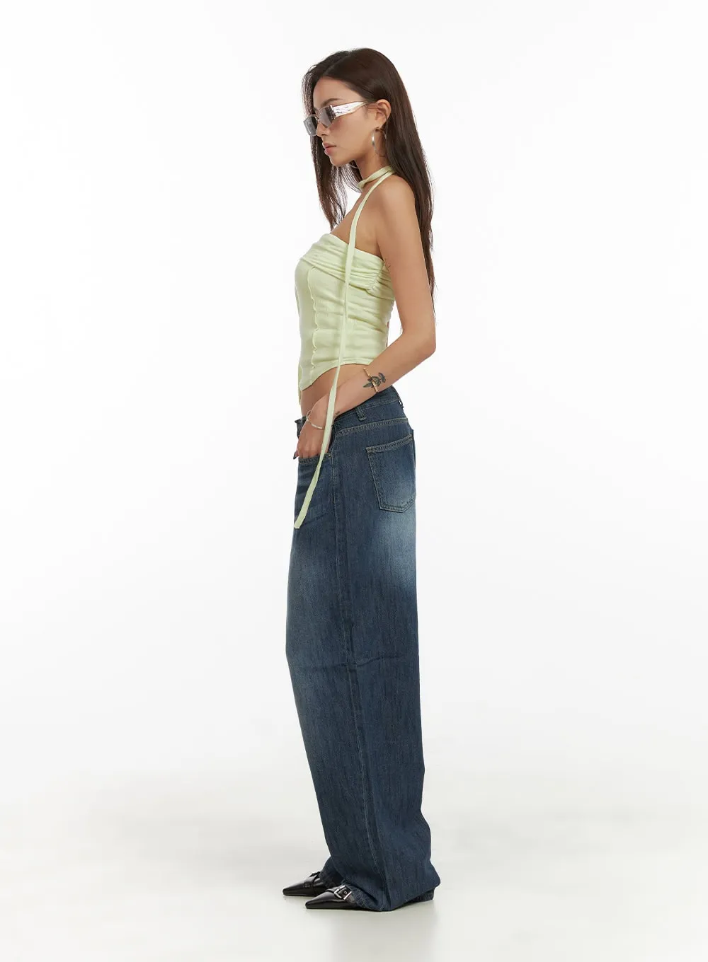 Low Rise Wide Fit Baggy Jeans CY431