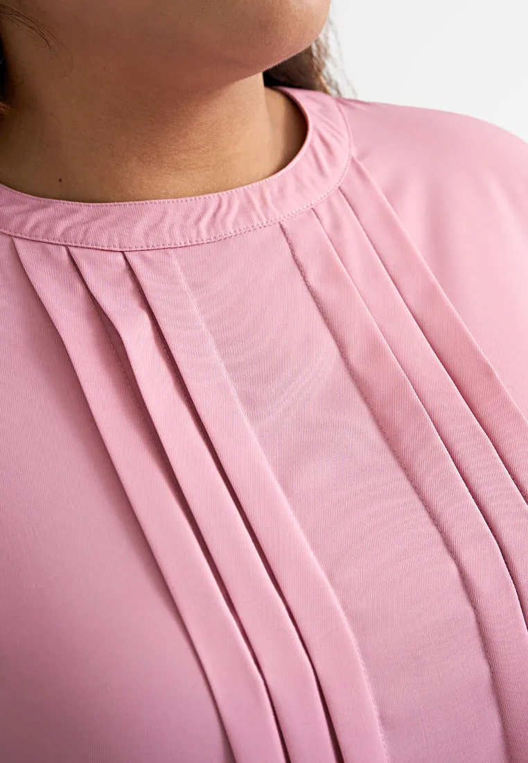 Lyra Pleated Long Sleeve Tunic Top