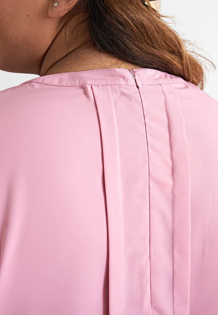 Lyra Pleated Long Sleeve Tunic Top