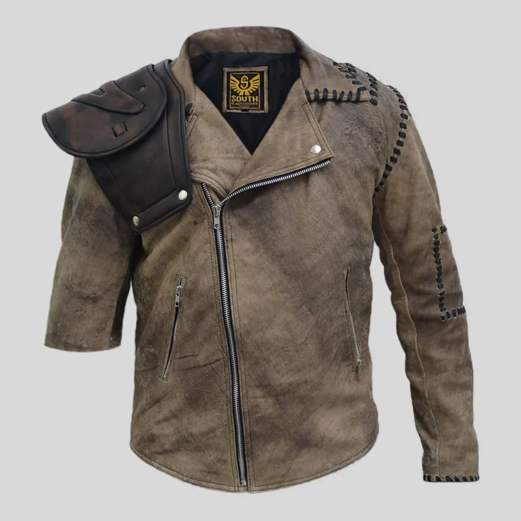 Mad Max 4 Fury Road Tom Hardy Distressed Leather Cosplay Suit