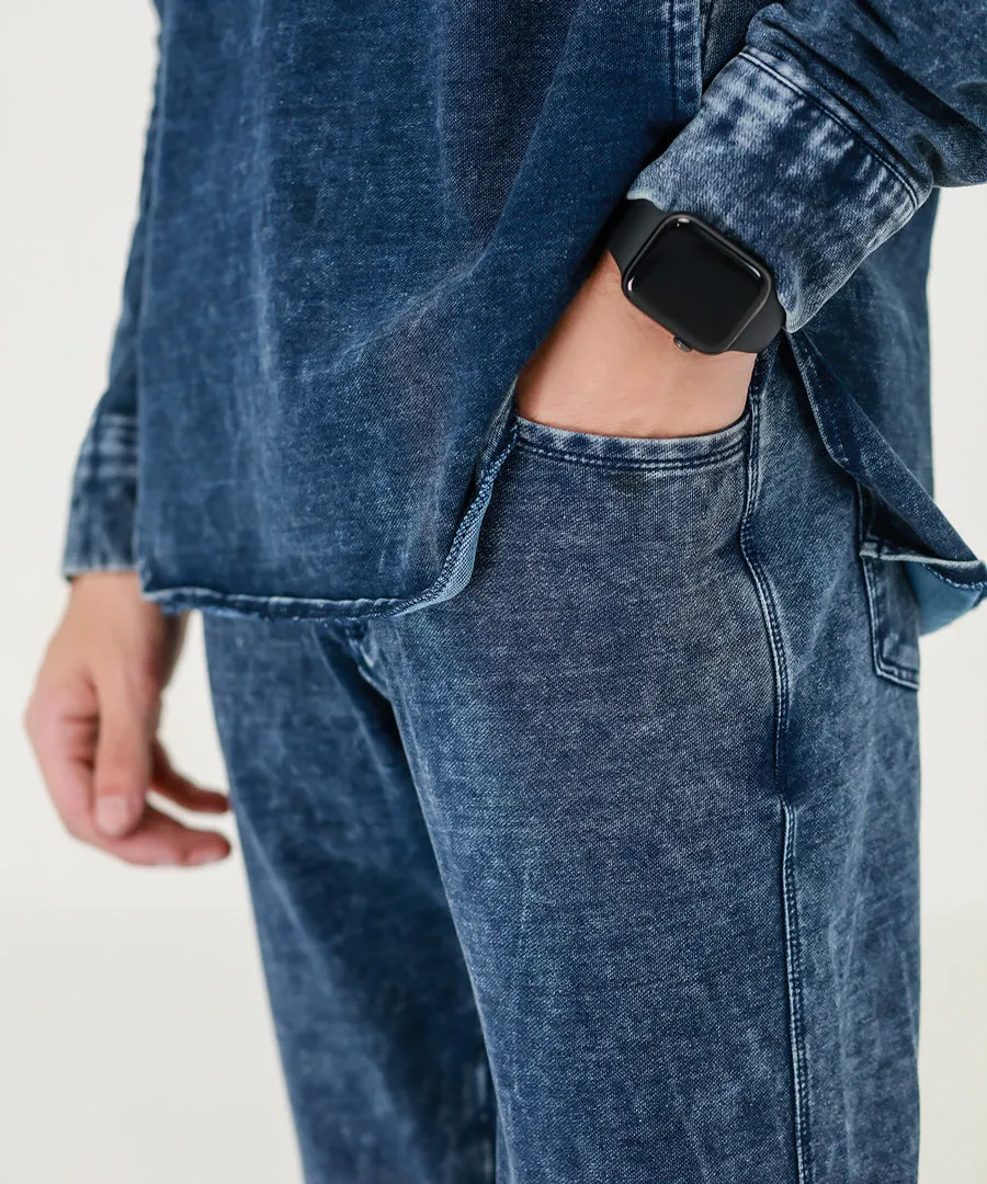 Men's Denim Tunic Shirt