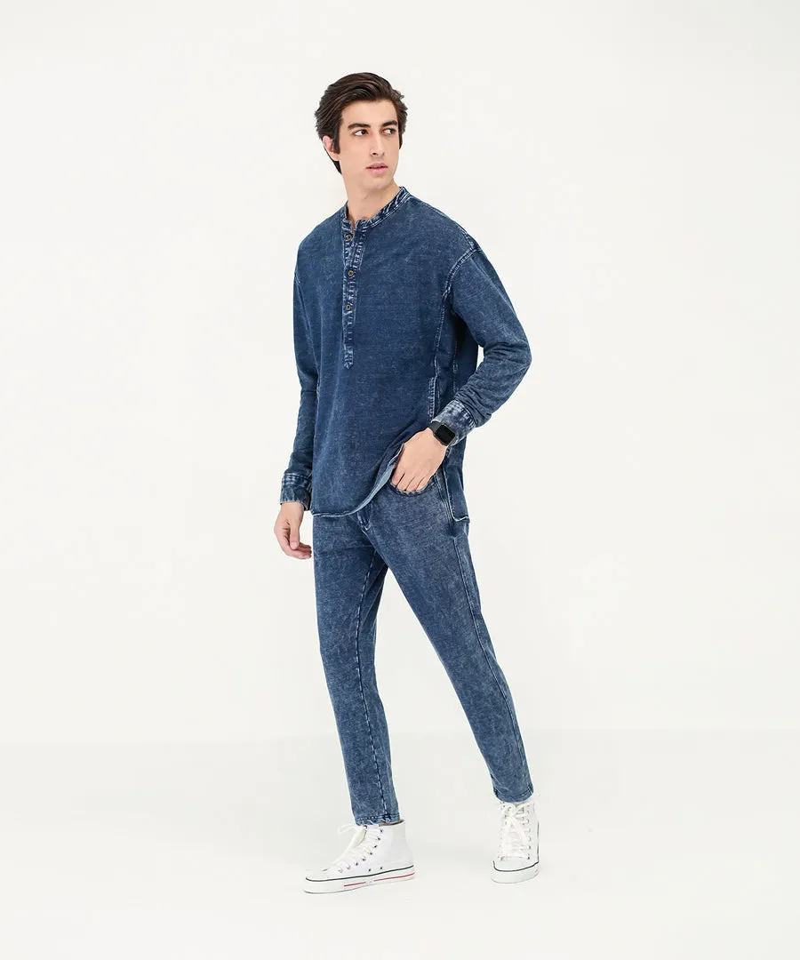 Men's Denim Tunic Shirt