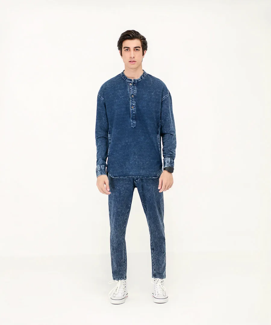 Men's Denim Tunic Shirt